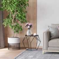 Couchtisch Metalltisch Industrie-Design Schwarz