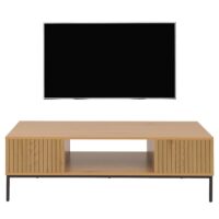 Couchtisch Tisch Sofatisch Beistelltisch Ablage MDF 39x120x60cm natur