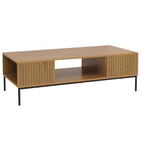 Couchtisch Tisch Sofatisch Beistelltisch Ablage MDF 39x120x60cm natur