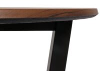 Couchtisch Beistelltisch Sofatisch HPL Laminat Ø80cm Sheesham-Optik dunkles Gestell