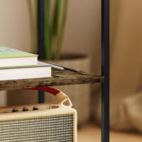 Couchtisch Rustikales 2er-Set 3 Ebenen mit Glasplatte 37x40x55,5cm Braun – Produktfoto zeigt modernes Design, hochwertige Materialien und funktionale Eigenschaften ideal für Wohn- oder Arbeitsbereiche. Perfekt als Einrichtungsinspiration oder zur Produktpräsentation in einem Onlineshop.