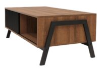 Couchtisch Wohnzimmertisch Sofatisch Staufächer Schiebetür 42x120x60cm natur