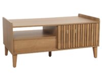 Couchtisch Wohnzimmertisch Sofatisch 52x114x59cm natur Schublade weiss