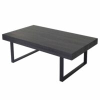 Couchtisch Wohnzimmertisch 40x110x60cm schwarze Eiche-Optik dunkle Metallfüsse