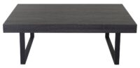Couchtisch Wohnzimmertisch 40x110x60cm schwarze Eiche-Optik dunkle Metallfüsse