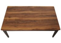 Couchtisch Beistelltisch Sofatisch HDF Laminat 46x120x70cm Sheesham-Optik dunkle Beine