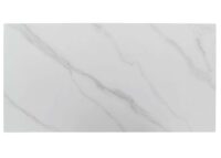 Couchtisch Wohnzimmertisch Eisen Sinterstein Marmor-Optik 43x120x60cm weiss natur
