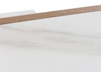 Couchtisch Sofatisch Wohnzimmertisch Eisen Sinterstein 43x120x64cm weiss natur