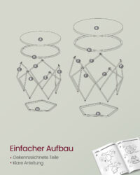 Runder Couchtisch im Set mit Ablagefläche.