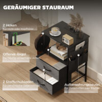 Couchtisch mit USB Ladestation und Schublade schwarz