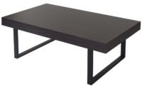 Couchtisch Wohnzimmertisch 40x110x60cm Wenge dunkle Metallfüsse