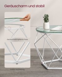 Zweiteiliges rundes Wohnzimmertisch-Set für modernes Interieur.