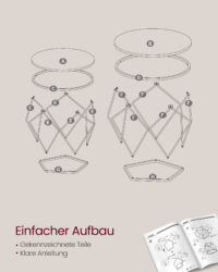 Zweiteiliges rundes Wohnzimmertisch-Set für modernes Interieur.