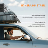 Dachgepäckträger Auto mit Windabweiser Stahl schwarz