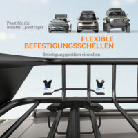 Dachgepäckträger Auto mit Windabweiser Stahl schwarz