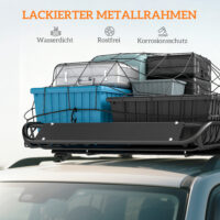 Dachgepäckträger Dachkorb Universal mit Windschutz für SUV bis 150kg