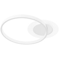 Deckenleuchte rund modern mit zwei Ringen weiss