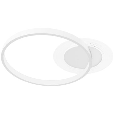 Deckenleuchte rund modern mit zwei Ringen weiss
