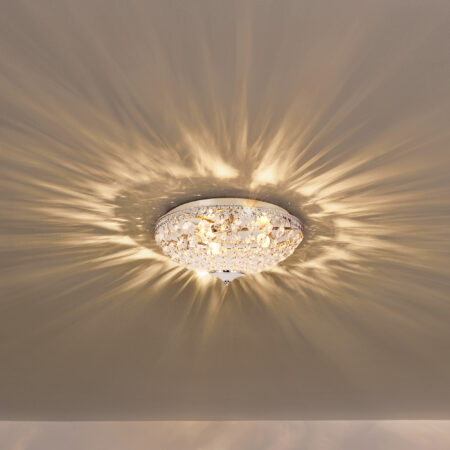 Deckenlampe Deckenleuchte Kunst-Kristalle Ø40cm Kristalleuchte