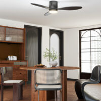 Deckenventilator mit Lampe Fernbedienung und dimmbar schwarz