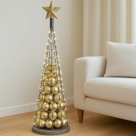 Deko-Baum Weihnachtsbaum Schmuckbaum Weihnachtsdeko Metall 115cm silberfarben