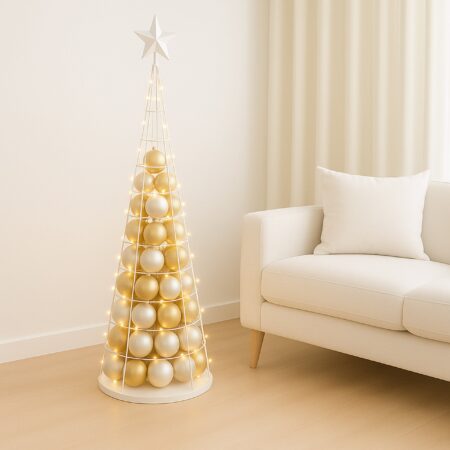 Deko-Baum Weihnachtsbaum Schmuckbaum Weihnachtsdeko Metall 160cm weiss