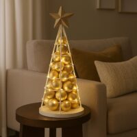 Deko-Baum Weihnachtsbaum Schmuckbaum Weihnachtsdeko Metall 60cm weiss