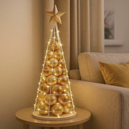 Deko-Baum Weihnachtsbaum Schmuckbaum Weihnachtsdeko Metall 90cm weiss
