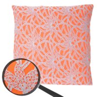 Deko-Kissen Barock Sofakissen Zierkissen mit Füllung 45x45cm orange