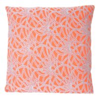 Deko-Kissen Barock Sofakissen Zierkissen mit Füllung 45x45cm orange