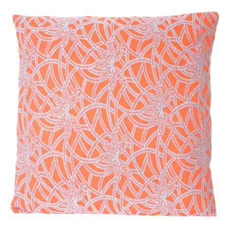 Deko-Kissen Barock Sofakissen Zierkissen mit Füllung 45x45cm orange
