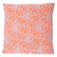 Deko-Kissen Barock Sofakissen Zierkissen mit Füllung 45x45cm orange