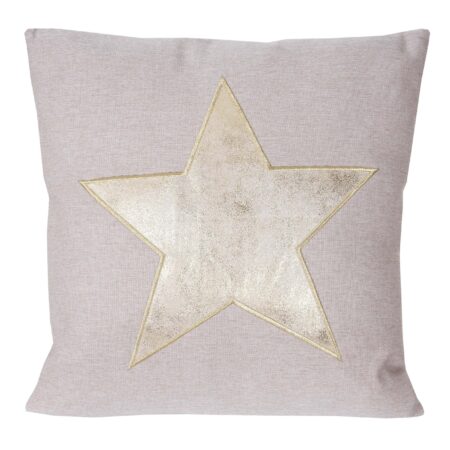 Deko-Kissen Stern Sofakissen Zierkissen mit Füllung Glanz-Effekt 45x45cm