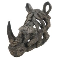 Deko Nashornkopf Schädel Wandtrophäe aus Polyresin 26 cm