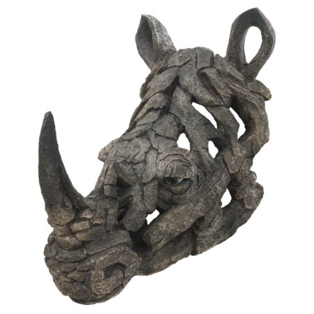 Deko Nashornkopf Schädel Wandtrophäe aus Polyresin 26 cm