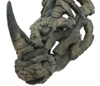 Deko Nashornkopf Schädel Wandtrophäe aus Polyresin 26 cm