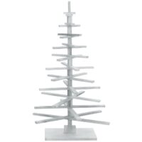 Deko-Weihnachtsbaum 3D-Christbaum Weihnachtsdeko Shabby-Look 130x82x82cm weiss