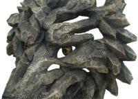 Deko Wolfskopf Schädel aus Polyresin 32 cm Wanddeko