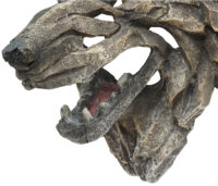 Deko Wolfskopf Schädel aus Polyresin 32 cm Wanddeko