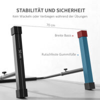 Schwarzes 2er-Set höhenverstellbare Dip Barren (80-100cm), rutschfest für Krafttraining.