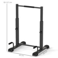 Dip-Station höhenverstellbar für Ganzkörpertraining schwarz