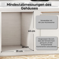 Doppel Mülleimer ausziehbar für Küchenschrank Küche 2x20L