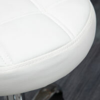 Drehhocker höhenverstellbar Kunstleder weiss