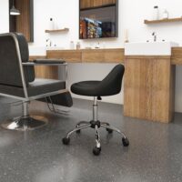 Drehhocker höhenverstellbar mit Rollen für Büro und Praxis schwarz