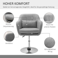 Drehstuhl Retro-Design höhenverstellbar Grau – Produktfoto zeigt modernes Design, hochwertige Materialien und funktionale Eigenschaften ideal für Wohn- oder Arbeitsbereiche. Perfekt als Einrichtungsinspiration oder zur Produktpräsentation in einem Onlineshop.
