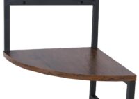 Eckregal Hängeregal Wandregal Winkelregal 5 Ebenen Industrial 128x30x30cm dunkelbraun