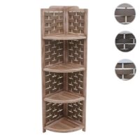 Eckregal JAM-K85 Standregal klappbar 110cm braun Geflecht braun