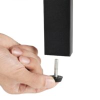 Eckregal Standregal 4 Ebenen Industriestil Holz Braun Schwarz