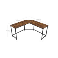 Computertisch Eckschreibtisch L-förmig mit Ablageflächen.