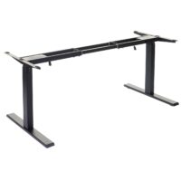 Elektrisch höhenverstellbares Eck-Schreibtischgestell schwarz